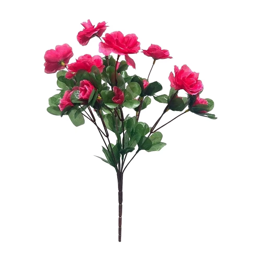 Fleurs artificielles, branches d'azalées artificielles, fleurs au toucher réaliste, artisanat floral