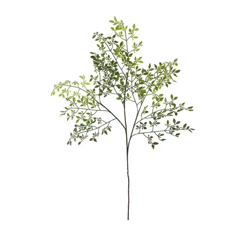 Plantes vertes artificielles à branche unique, style forêt, avec simulation de forsythia, pour la dé
