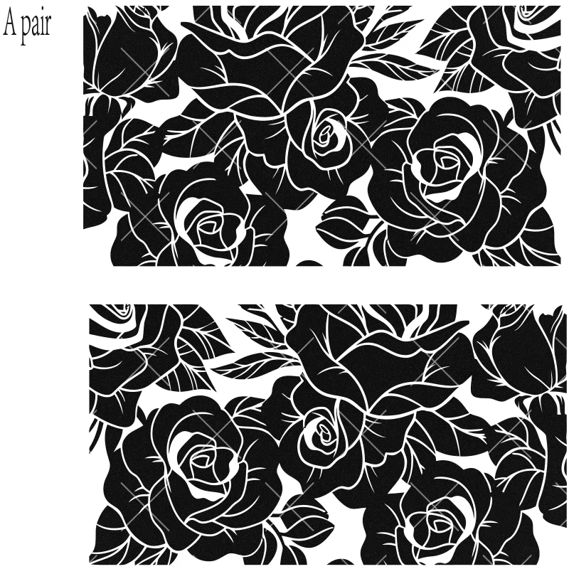Autocollant de voiture en forme de fleur de rose, une paire, décoration de fenêtre arrière, accessoi