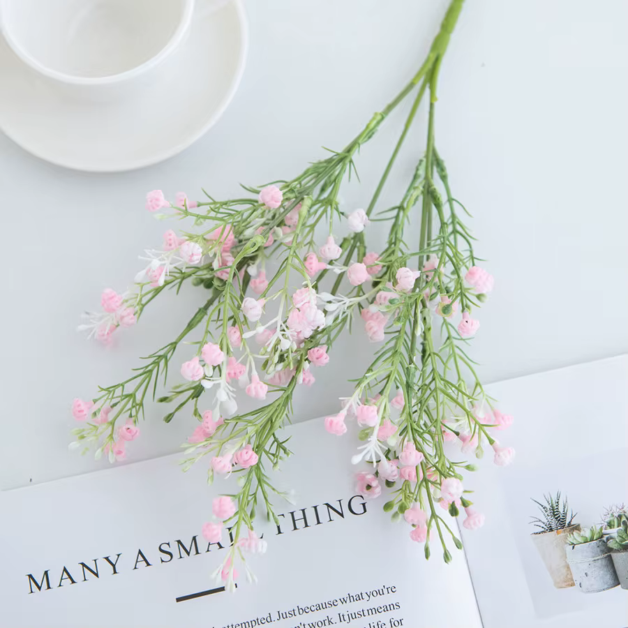 1pc fleurs artificielles plantes gypsophile mariage Bouquet de mariée maison chambre Vase Table jard