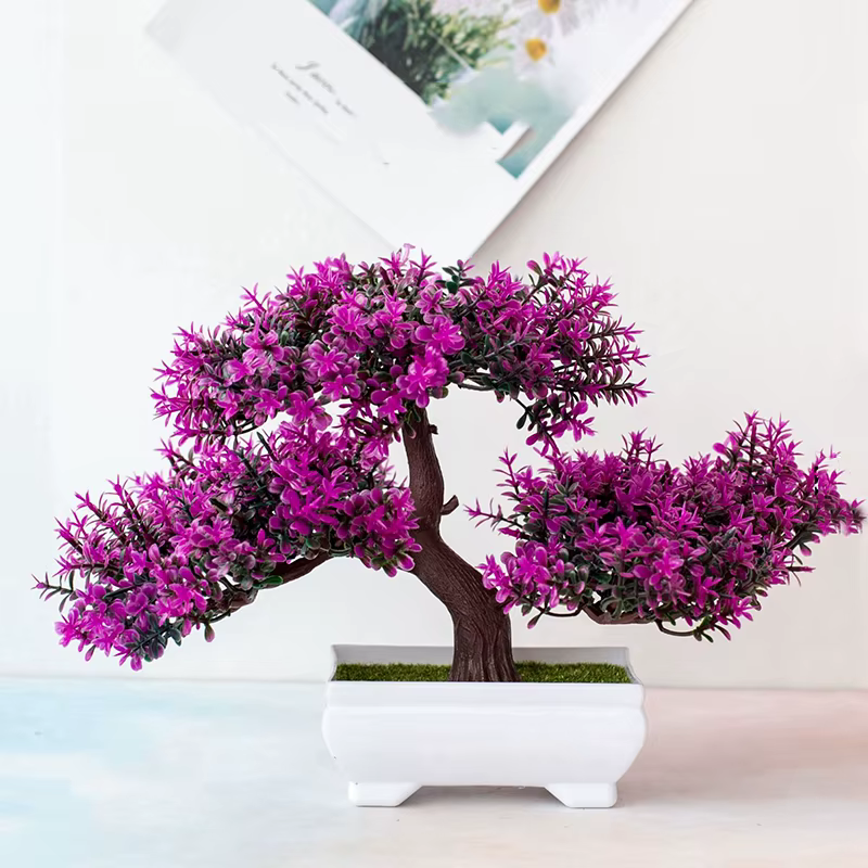 Plantes artificielles bonsaï, petit Pot d'arbre, fleurs, ornements en Pot pour la maison, Festival, 