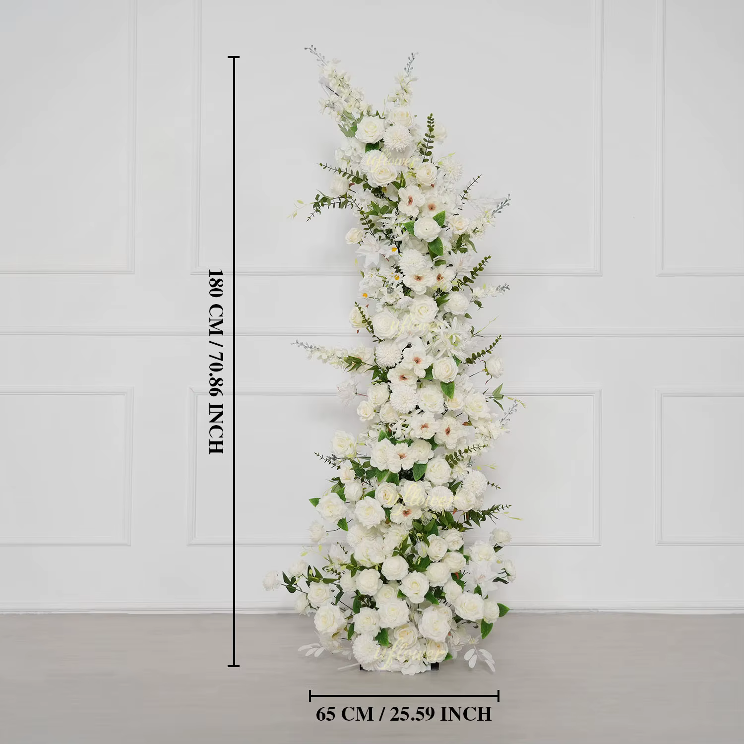 Arche florale de luxe 5D Uflower, roses blanches, décoration de mariage, fleurs pour fiançailles, an