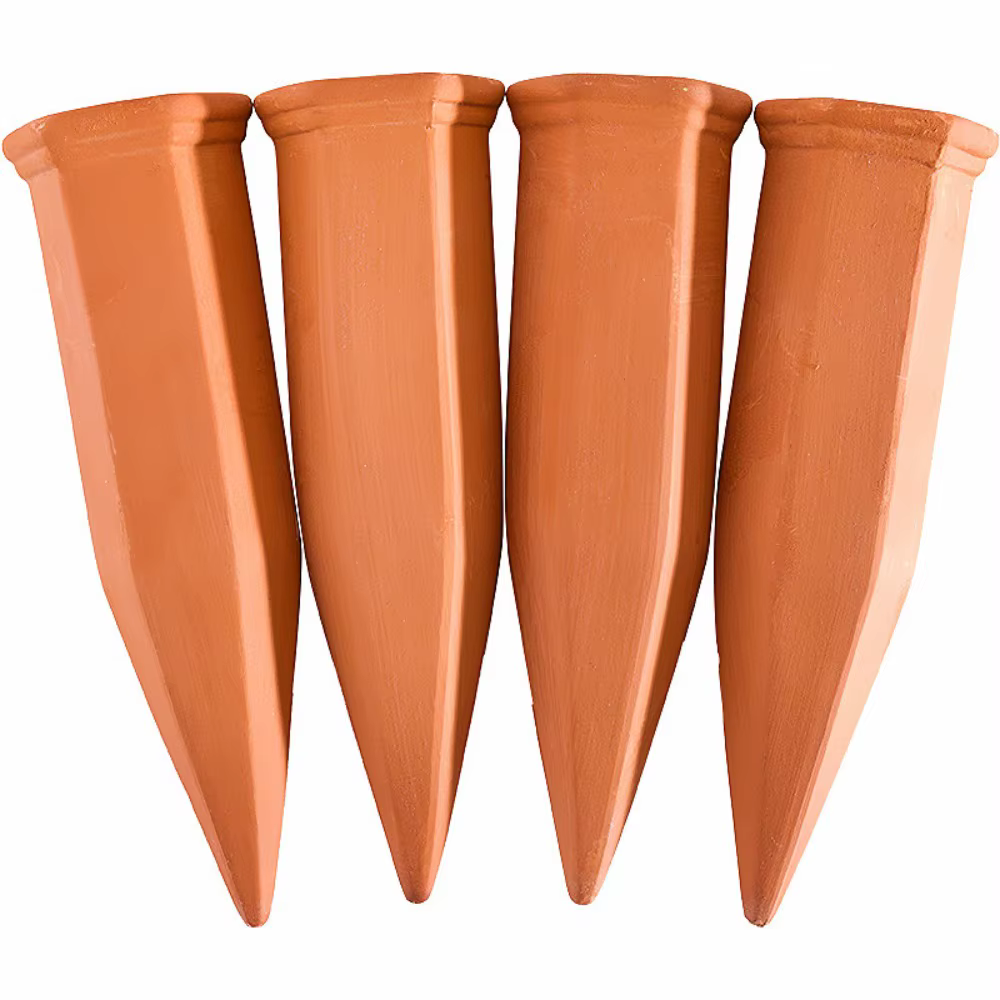 Piquets d'arrosage automatique hexagonaux en terre cuite pour plantes – Système d'irrigation goutte-