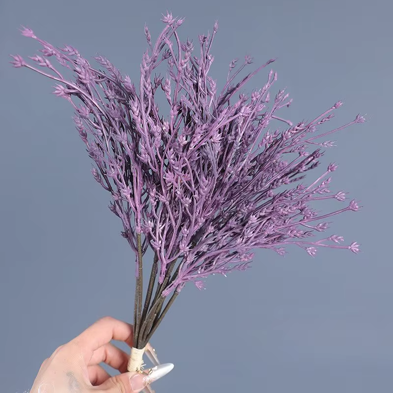 Plante d'herbe artificielle pour amoureux, fausses fleurs florales en plastique, décoration de centr