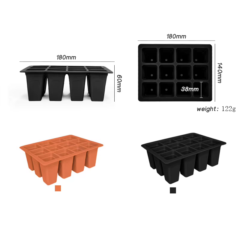 Plateaux de démarrage de graines en Silicone, plateau de démarrage de graines réutilisable, plateau 