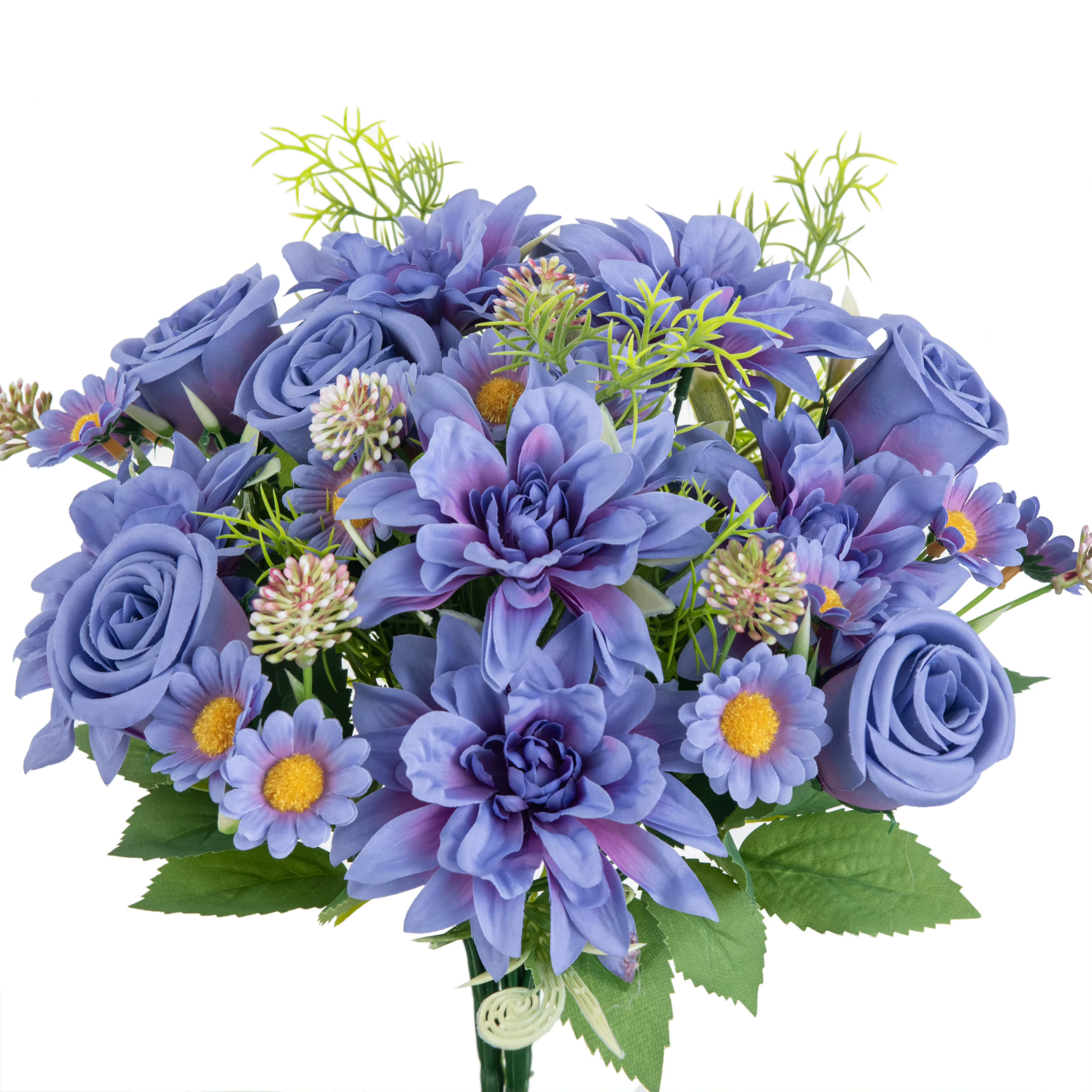 Soie Fleurs Artificielles Dahlia Rose de Haute Qualité Festival Couronne De Mariage Maison Chambre J