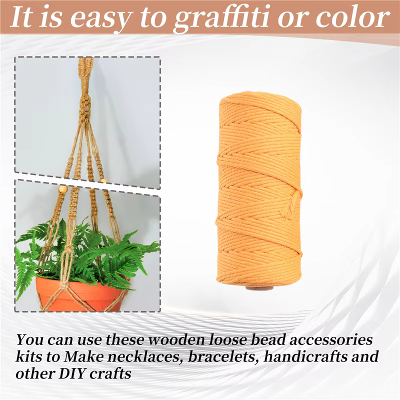 Kits de cintre pour plantes en macramé Y51A, Kits d'artisanat pour débutants, fournitures et matéria