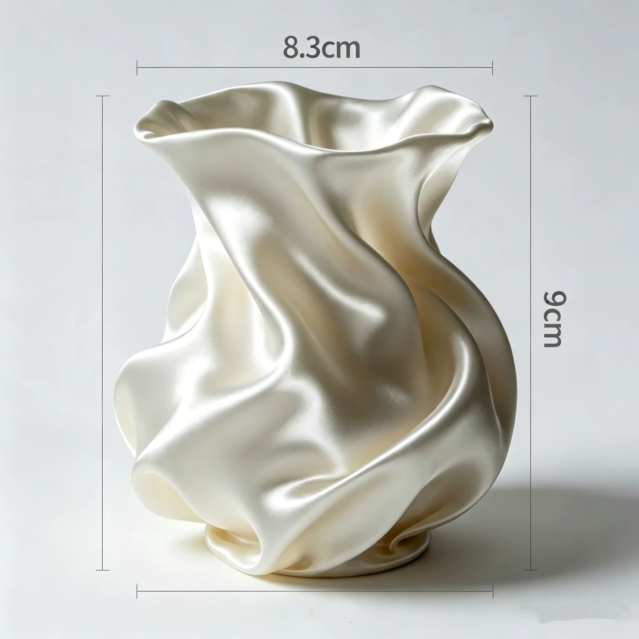 Vase à fleurs imprimé en 3D, taille 8*8*9cm, vase artistique créatif, récipient floral de bureau, dé