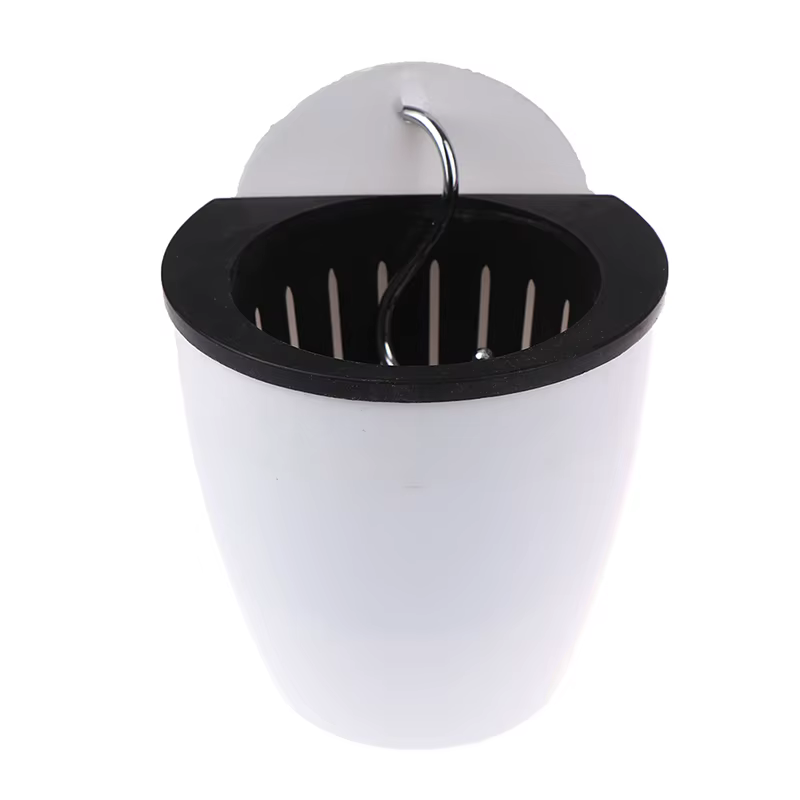 Pot de fleur en plastique automatique durable avec crochet, jardinière en résine pour jardin et balc