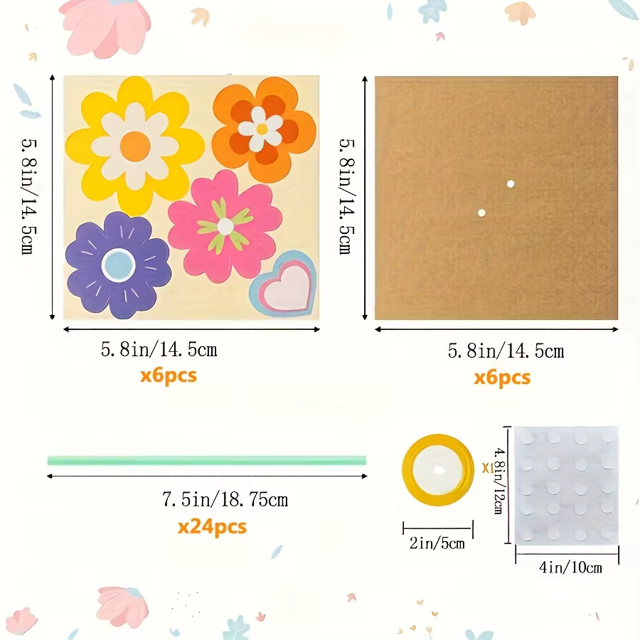 Kit de Bouquet de tournesol DIY, 24 pièces, fleurs en papier pour cadeau de fête des mères et enseig