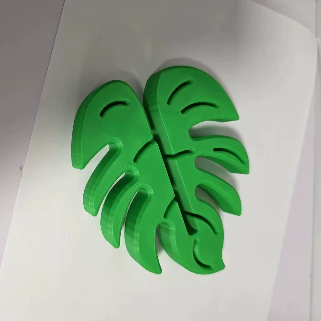 Crochets de salle de bain Monstera vert, crochet sans perçage pour porte en verre, design feuille tr