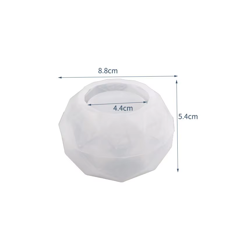 Pot de fleurs en béton, moule en Silicone, conteneur de stylo en diamant, boîte de rangement, couett