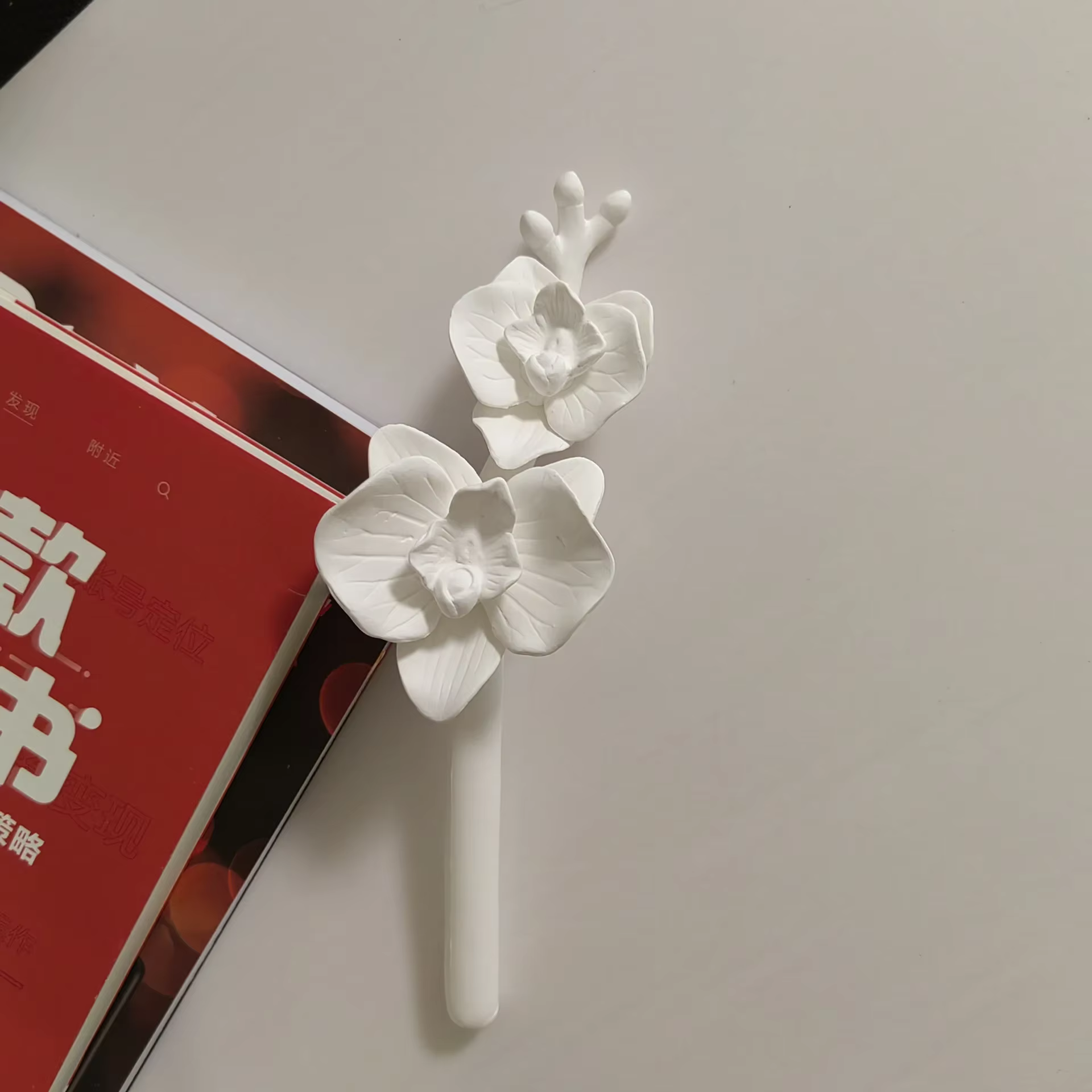 Accessoire décoratif artisanal de décoration pour la maison, fleur en céramique pour diffuseur de pa