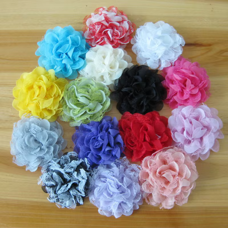 Fleurs artificielles en mousseline de soie, 11cm, 5 pièces/lot, accessoires pour décoration de maria