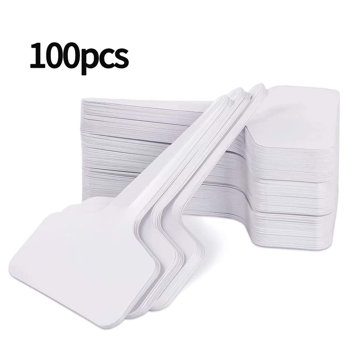 Marqueurs de plantes blancs en forme de T en Pvc, 100 pièces, étiquette de sol de jardinage en pot d