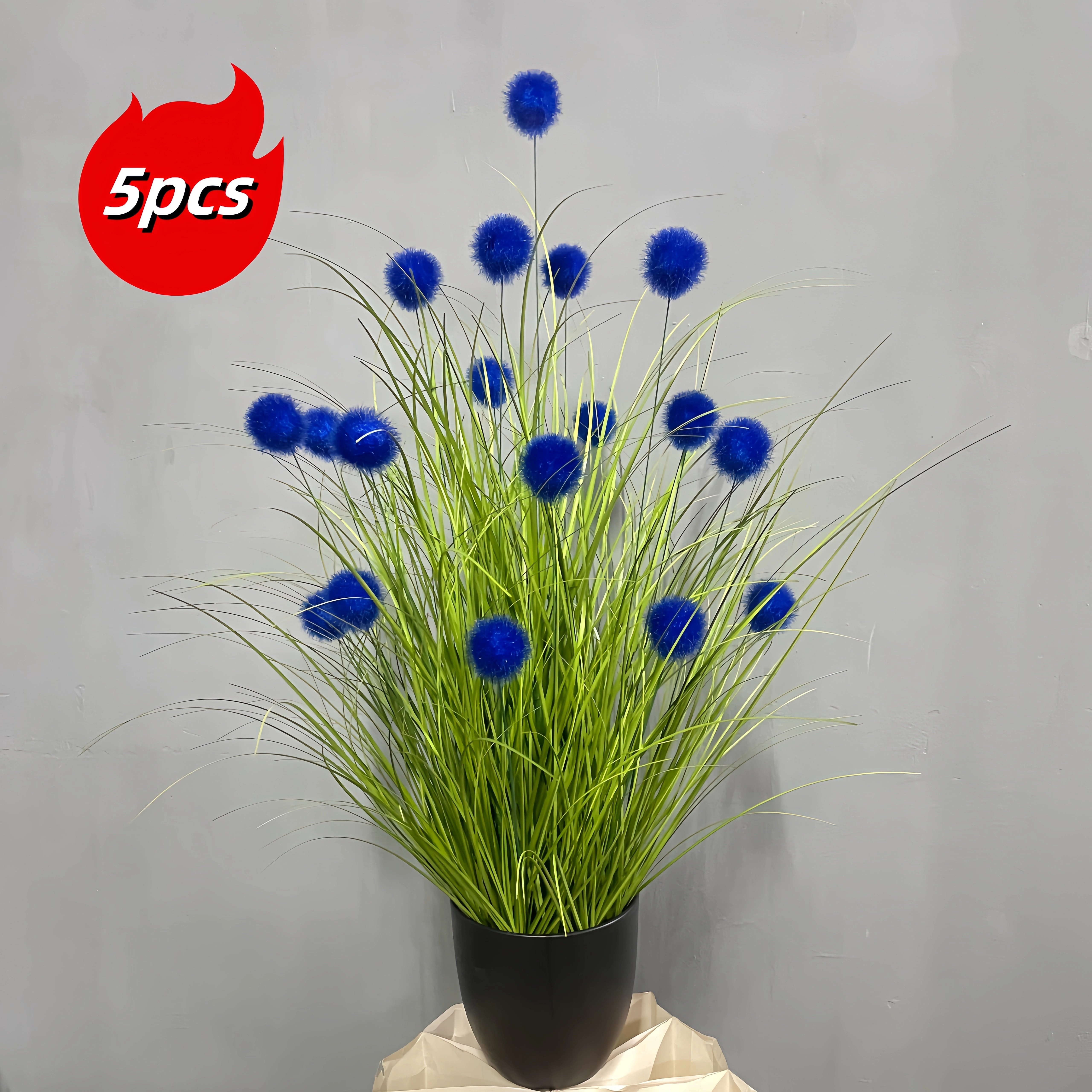 Plantes artificielles en herbe bulbeuse violette, adaptées à la décoration de la maison, décoration