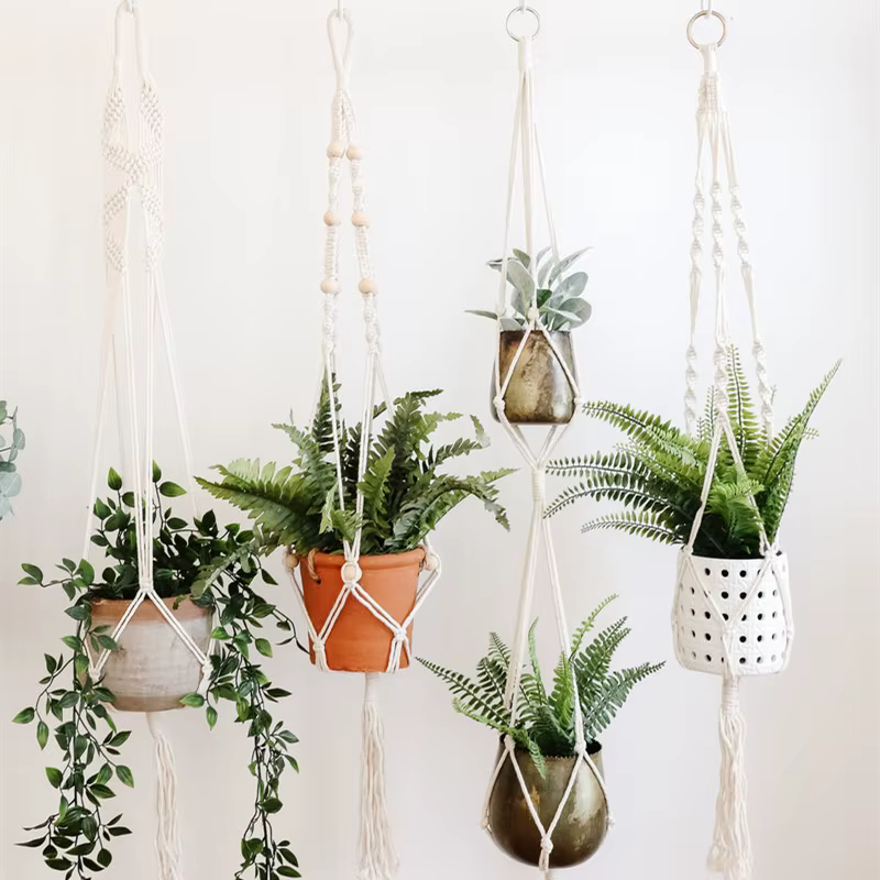 Porte-plante en macramé fait à la main, 100% coton, différents Styles, cintre pour Pot de fleur, pan