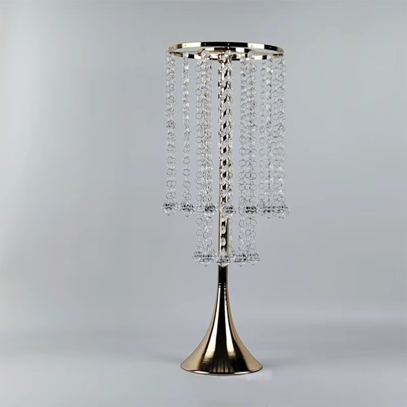 Support de fleurs avec pendentif, centre de Table de luxe, décoration d'événement de mariage, plomb 
