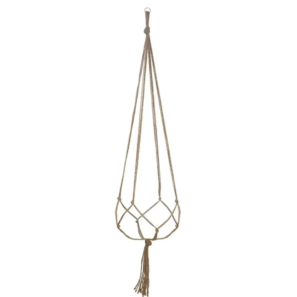Pot de fleur en macramé fait à la main, décoration murale, jardinière suspendue pour cour et jardin,