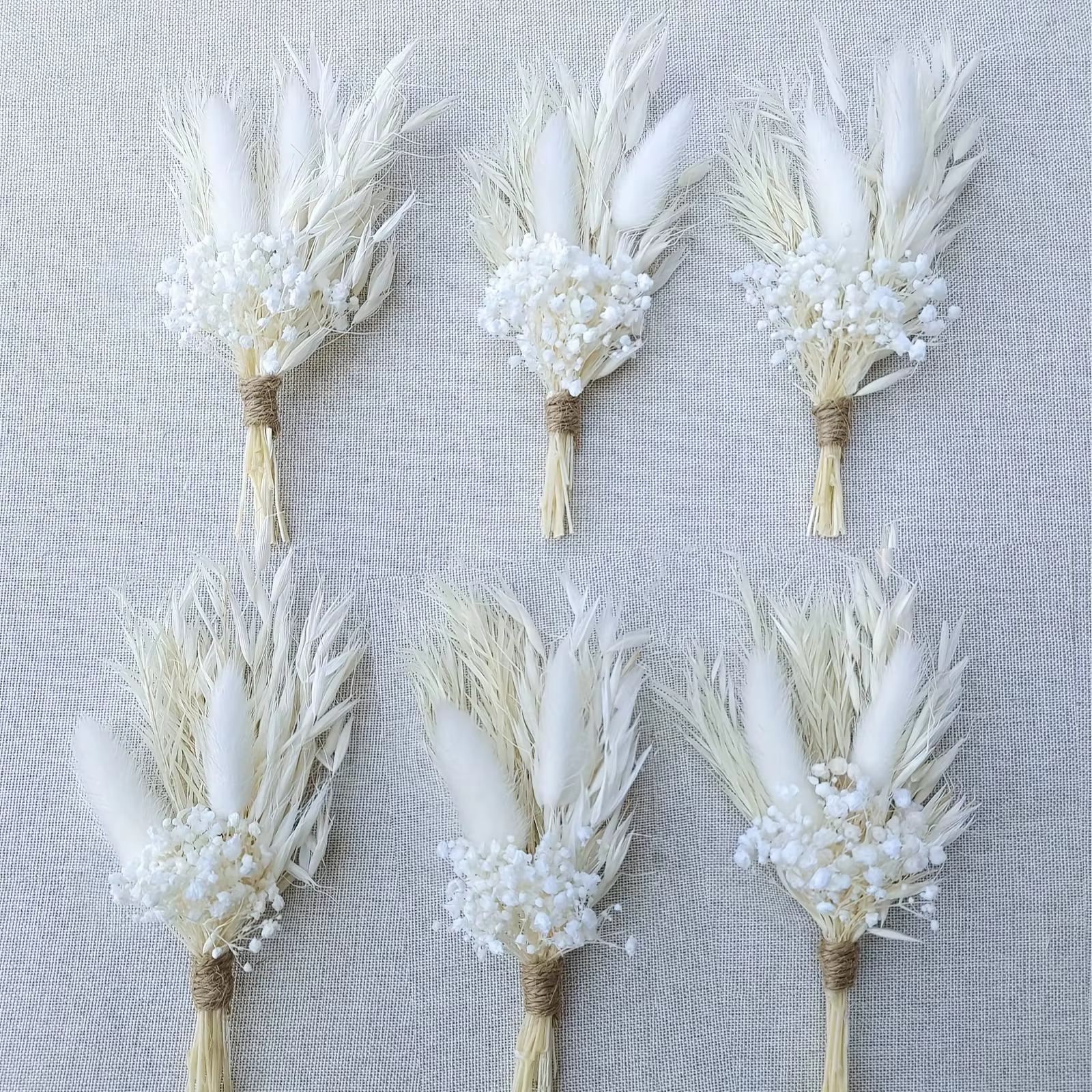 6 paquets de petites fleurs séchées faites à la main, Bouquets de souffle de bébé, Corsages de maria