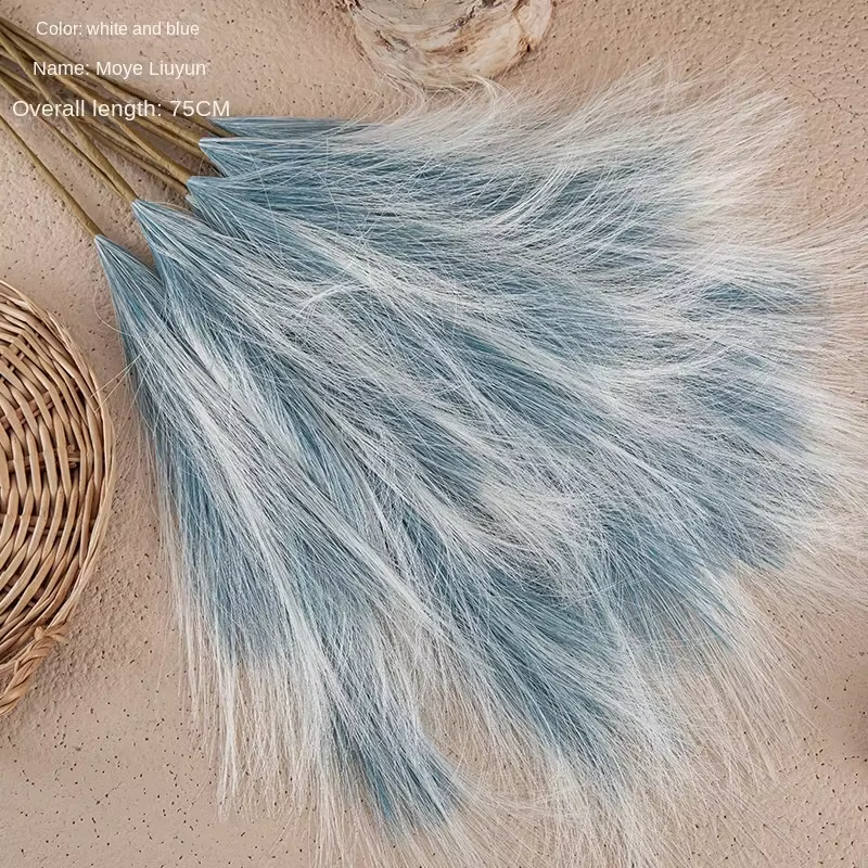 Roseaux des Marais Artificiels, Plante Verte, Décoration de Mariage, Maison, Artisanat, Style INS, 7