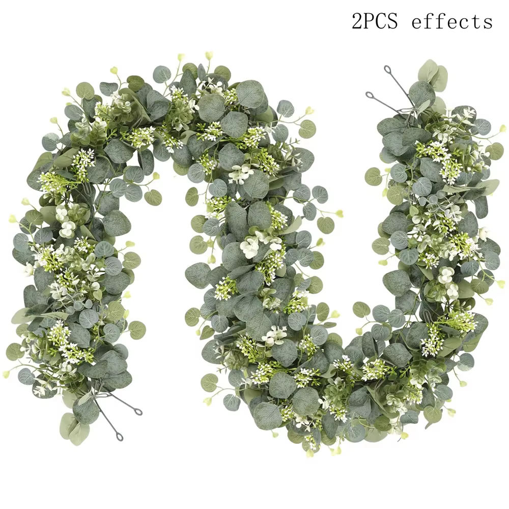 Guirlande de feuillage artificiel pour décorations de Noël, mariages, extérieur, jardin, arche, mais