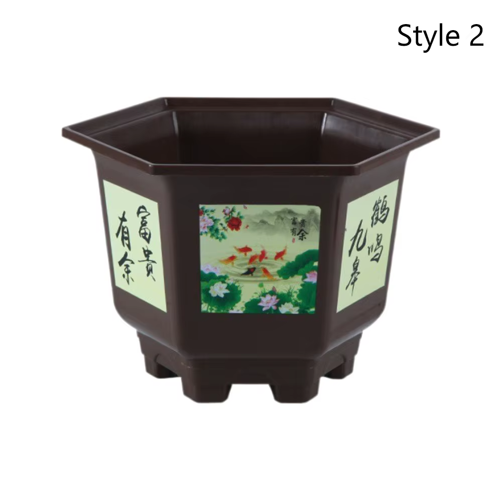 Pot de fleur en plastique durable, bonsaï en résine épaissie, fournitures de jardin, jardinière hydr