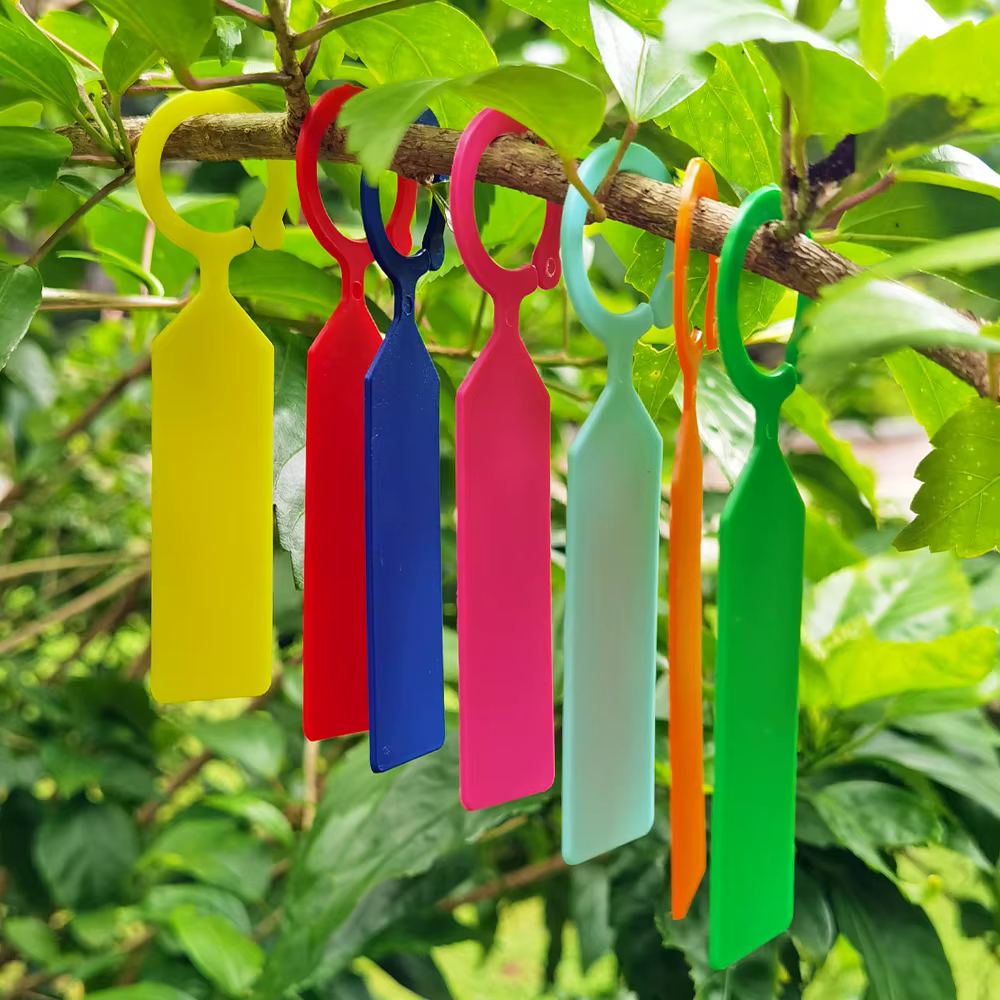 Étiquette de plantation de jardin, anneau à crochet, marqueurs d'arbre, signe en plastique, étanche,