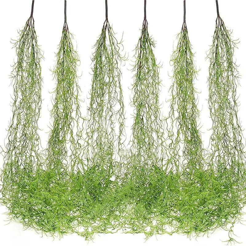 1/3/5 pièces de plantes artificielles vertes en plastique, longues lianes suspendues en rotin, pour