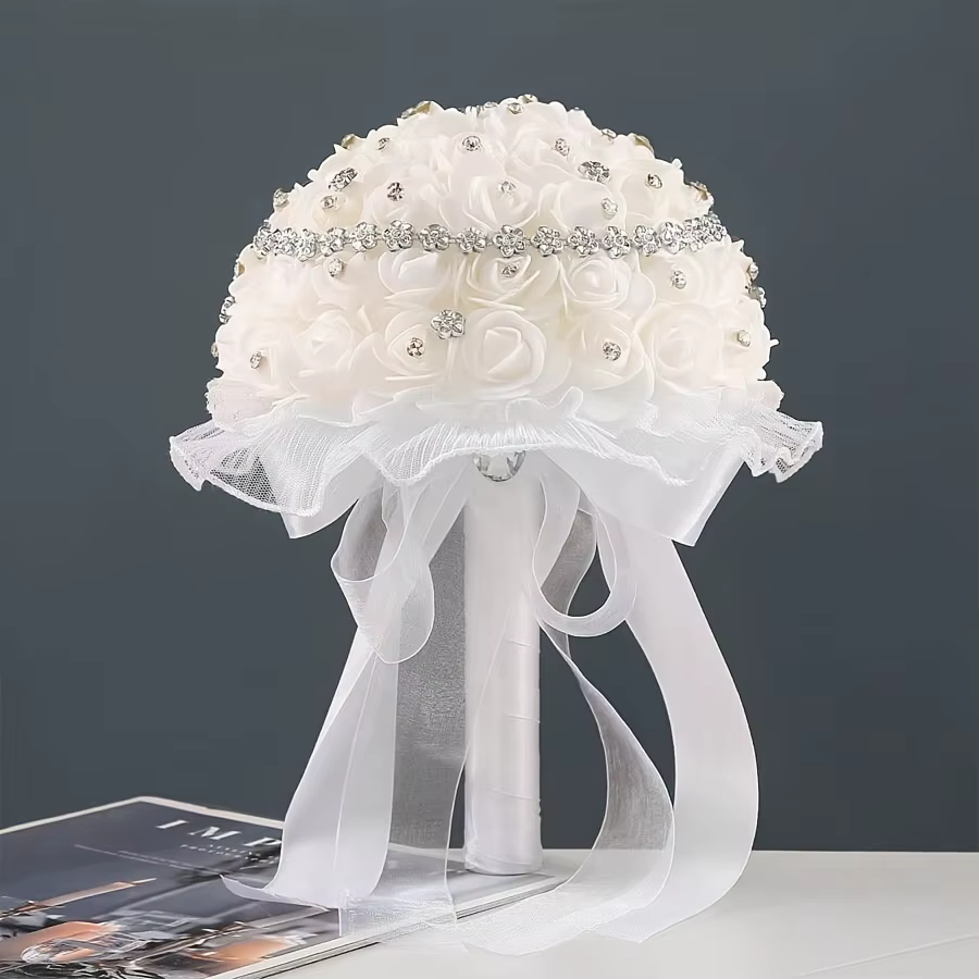1 pièce d'amour de mariage tourne autour des fleurs, mariage de conte de fées, mariée et marié, bouq