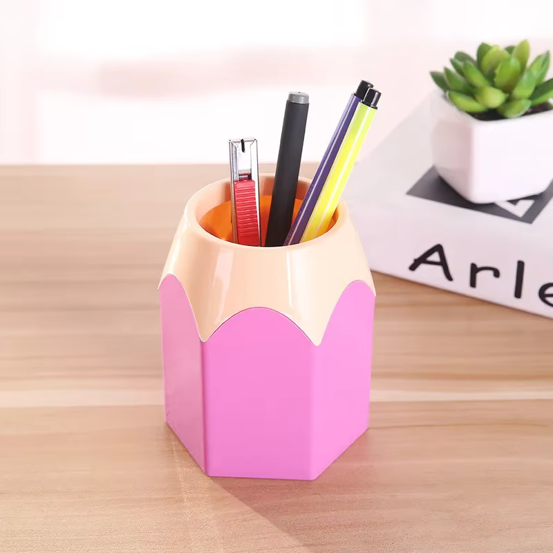 Porte-stylo en forme de crayon, 1 pièce, support de rangement pour stylos, organisateur de papeterie
