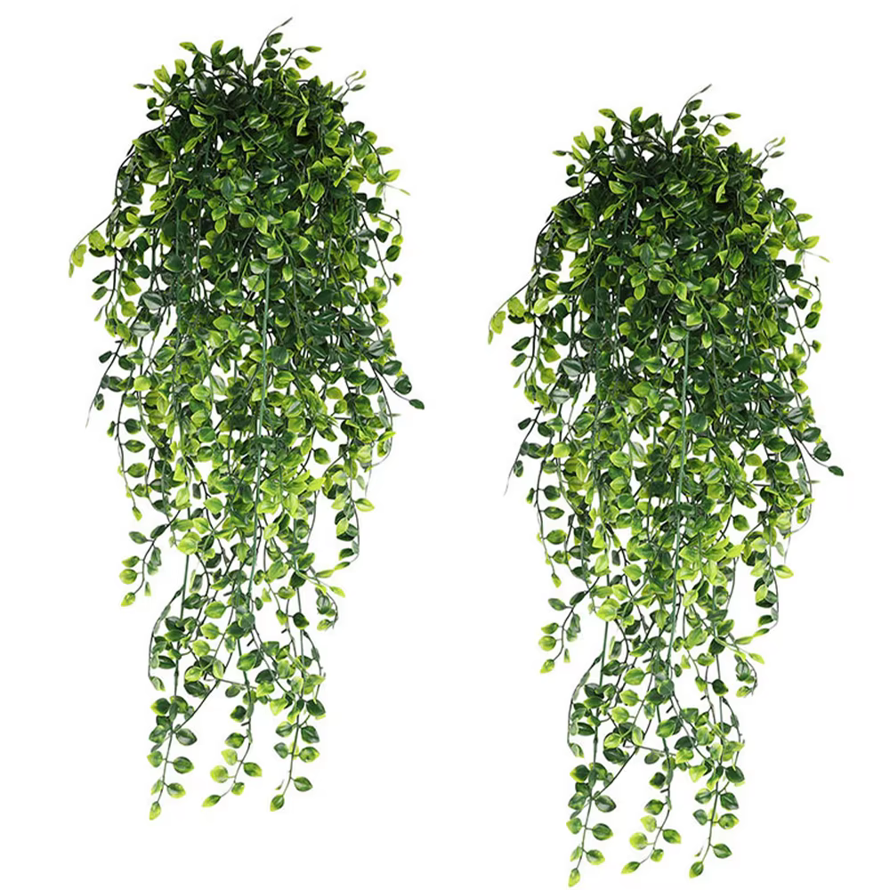 Plantes artificielles suspendues, paquet de 4, fausse plante de vigne de lierre à feuilles de Monste