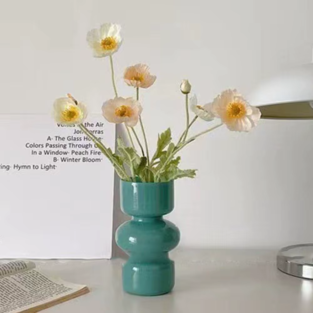 Ins-Vase à fleurs hydroponique en verre, bouteille de fleurs, conteneur de plantes, ornement de bure