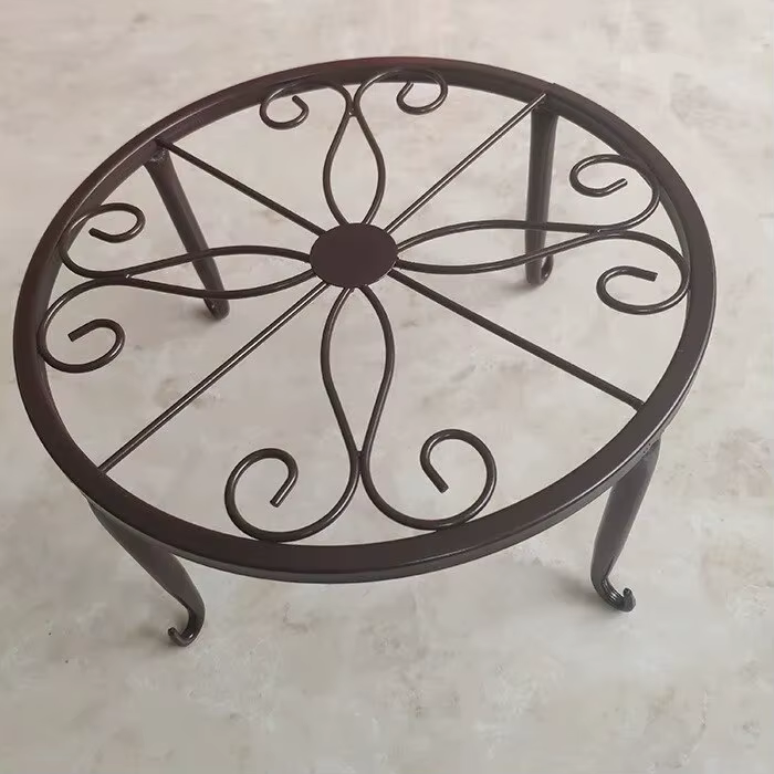 Support de fleurs en fer à Pot unique sur pied, support de fleurs de balcon intérieur, support de Po