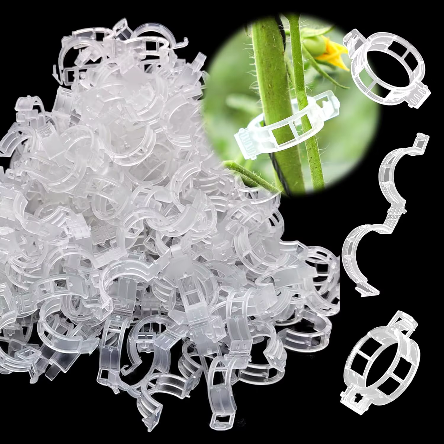 50-100 pièces pinces à tomates pinces à plantes vignes pinces à treillis en plastique-Clips de Suppo