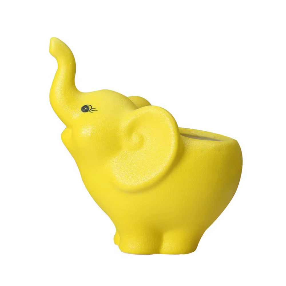 Pot de fleurs en forme d'éléphant, pratique, minimaliste, vase éléphant fait main, pot de fleurs en