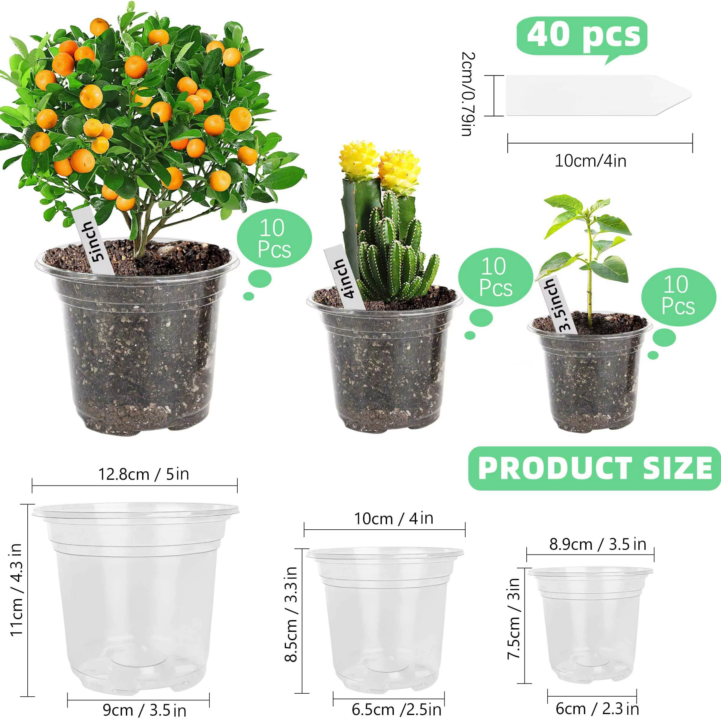 Nouveauté : Pot de pépinière transparent pour orchidées et herbes avec trou de drainage – Pot de fle