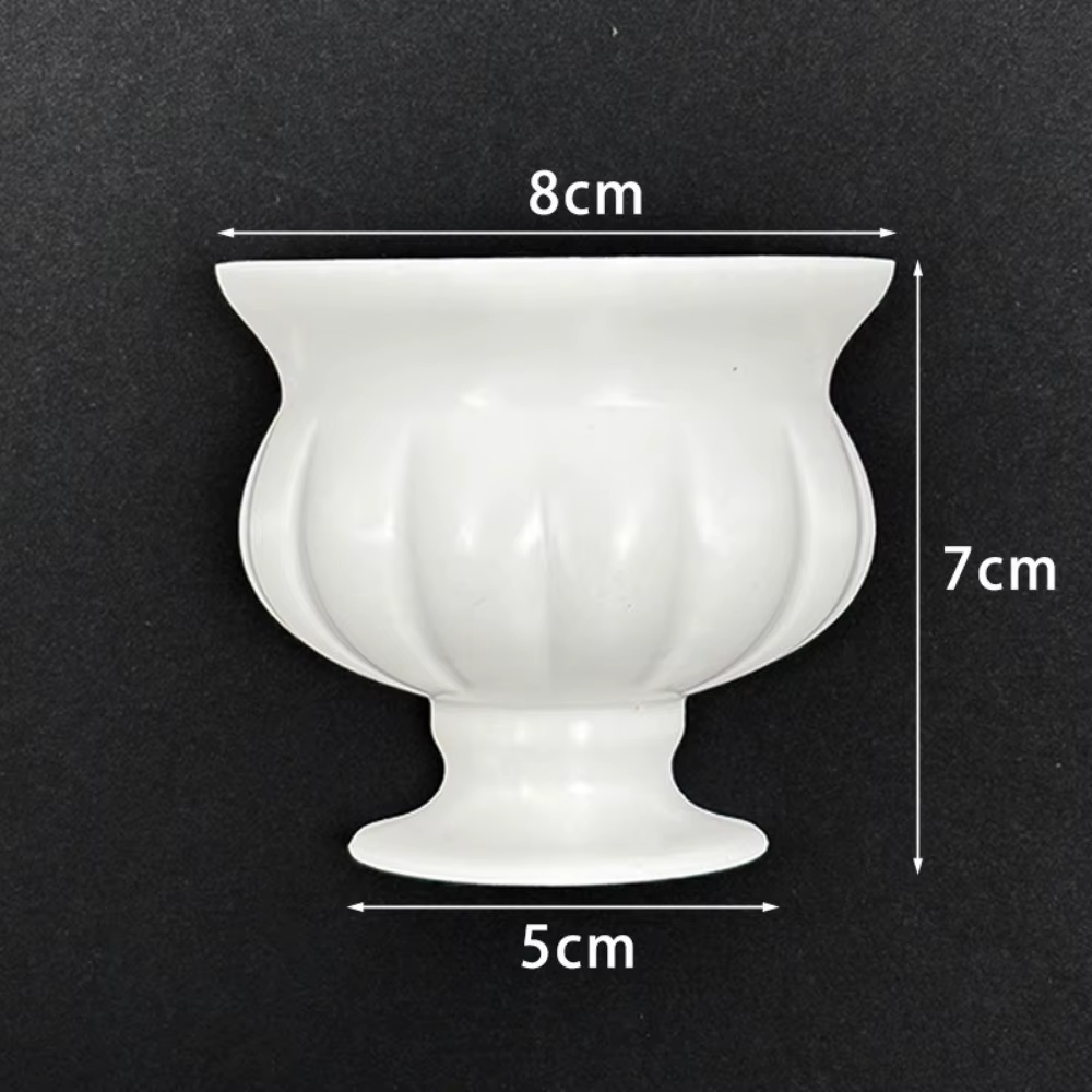 Nouveau vase mural demi-mur style peinture à l'huile française blanc, pour arrangement floral DIY, p