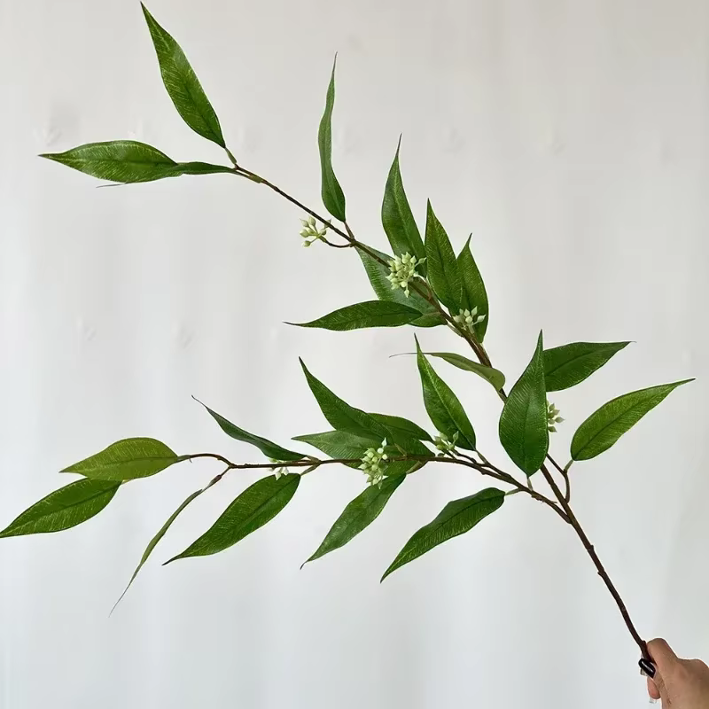 Feuilles de plantes artificielles décoratives de jardin, plante artificielle, branche d'eucalyptus,