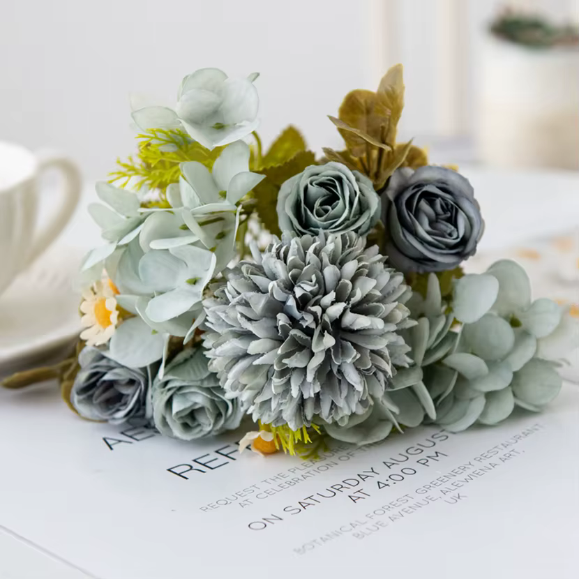 Fleurs Artificielles Camomille – Combinaison pour Décoration de Table Maison, Mariage, Bouquets de M