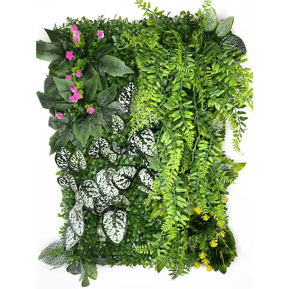 Plantes artificielles 3D 40x60CM, mur de fond de pelouse verte, décoration de plante d'herbe subtrop