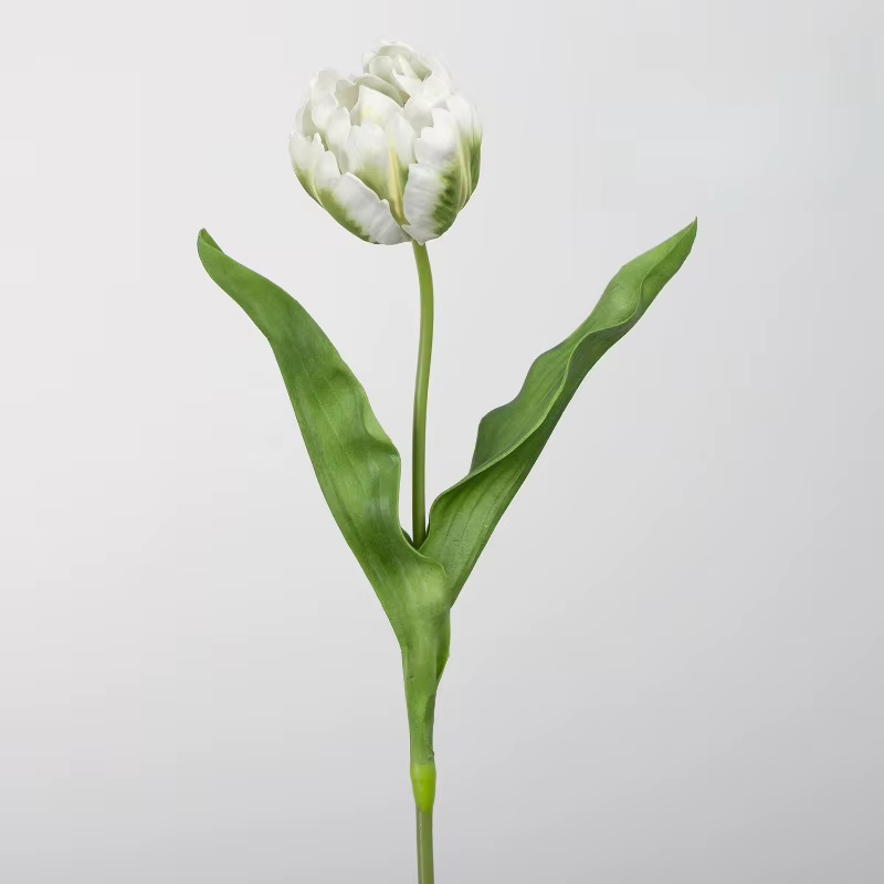 Lot de 5 fleurs artificielles de haute qualité en PU, tulipes papagaye, toucher réel, fausses fleurs