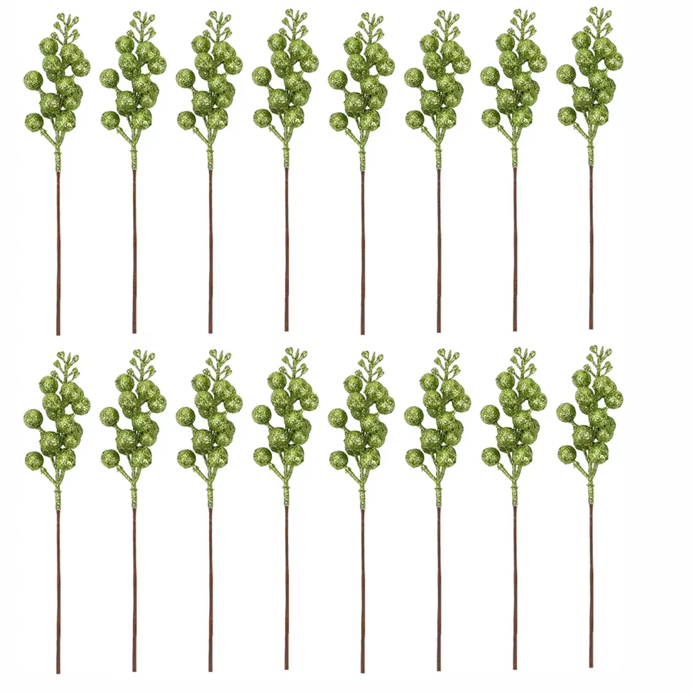 Branche de Baies Artificielles de Noël, Bouquet de Fleurs de Houx Rouge, Fausses Plantes, ixdu Nouve