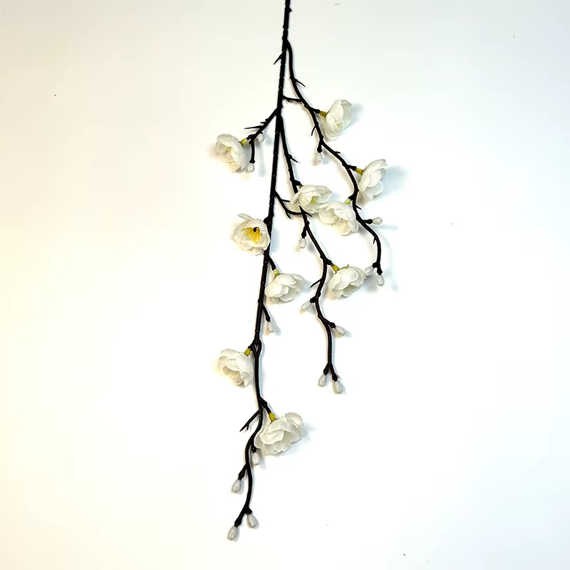 Simulation de fleurs en soie, 6 pièces, branche d'hiver douce, décor de salon de maison, fleur de pr