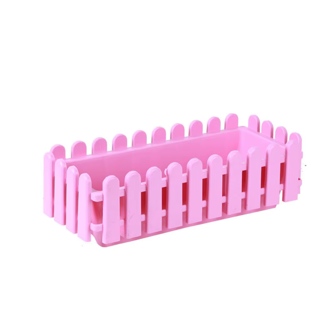Pots de fleurs rectangulaires portables, bassin de clôture en plastique, grande clôture de jardin ép