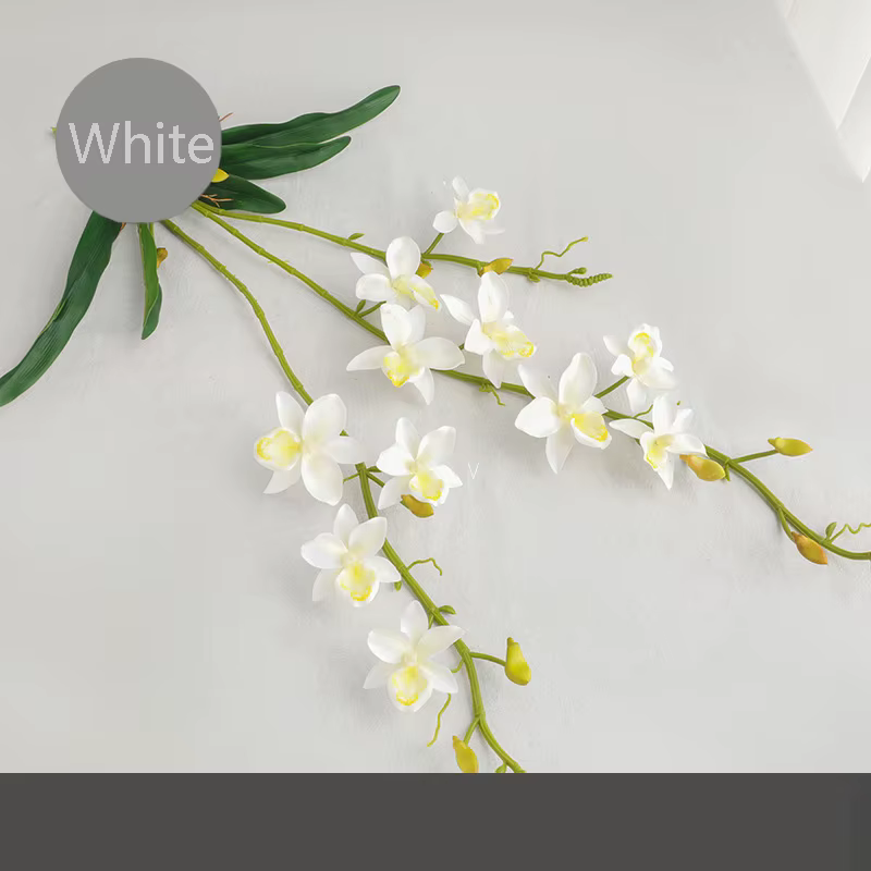 Fleur d'orchidée artificielle pour la décoration de la maison, 1 tige, maison, mariage, festival, F1
