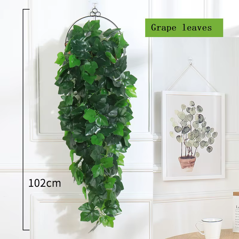Plante Verte Artificielle en Plastique, Simulation de Vigne, Rotin Vert, Mur de Cuir oral elu, Décor
