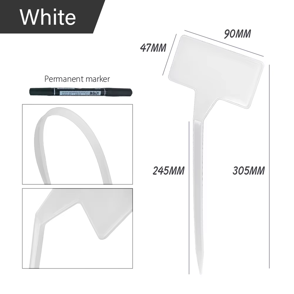 Jardinage 31x9x4.5cm en plastique en forme de T étanche Durable plante étiquette plantes vertes cult