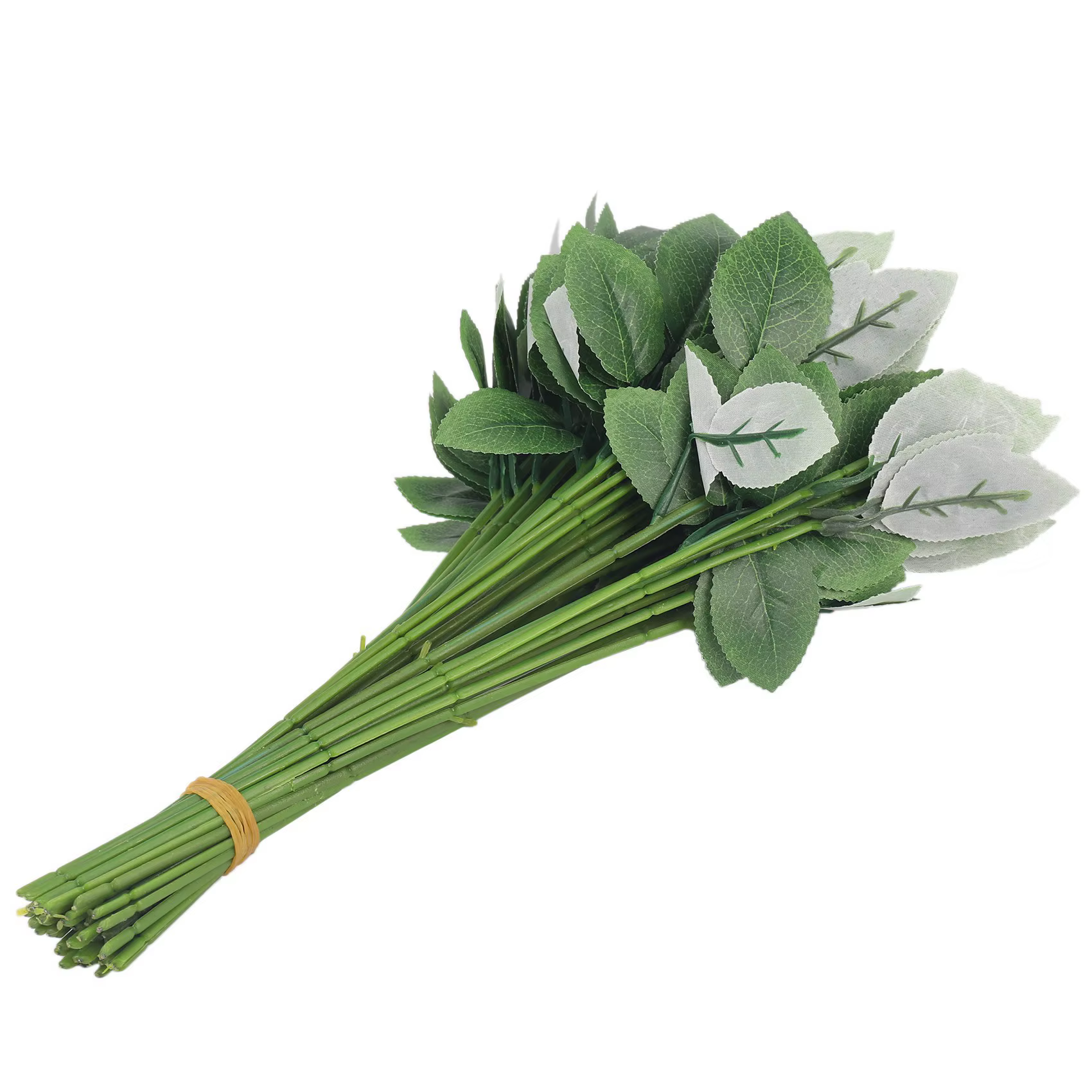 VELIF-100Pcs artificielle fausse Rose fleur tiges pour bricolage à la main Bouquet fleur feuille vei