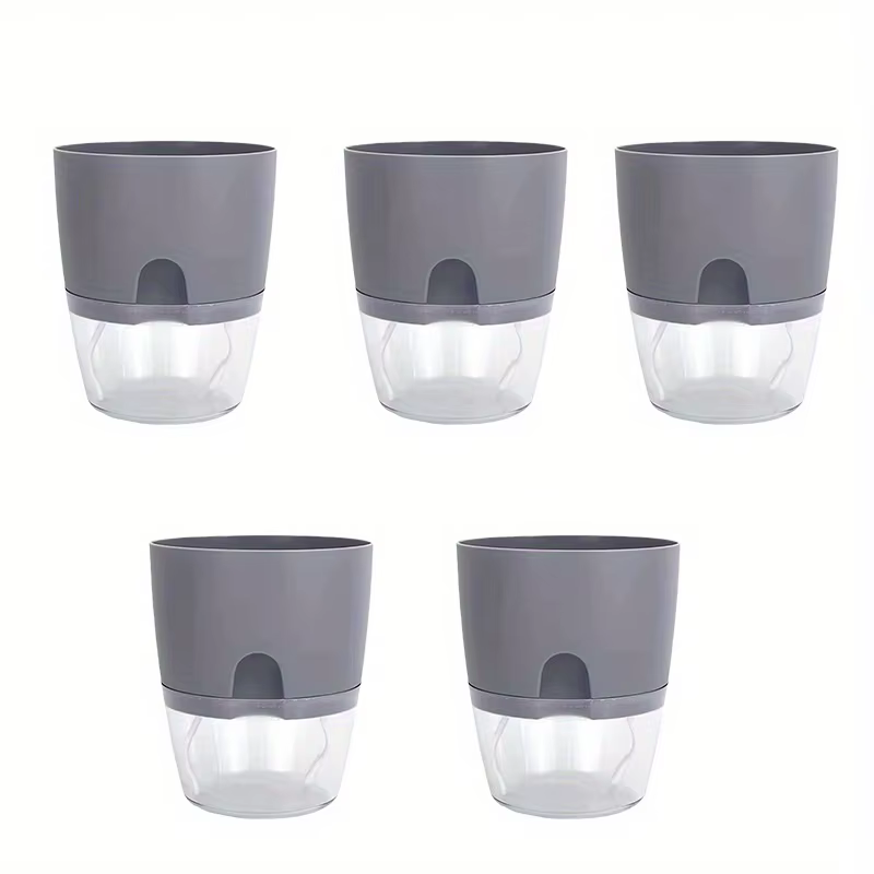 Pot de fleur en plastique auto-arrosage, 10/5 pièces, Double couche, plantes hydroponiques, bonsaï, 